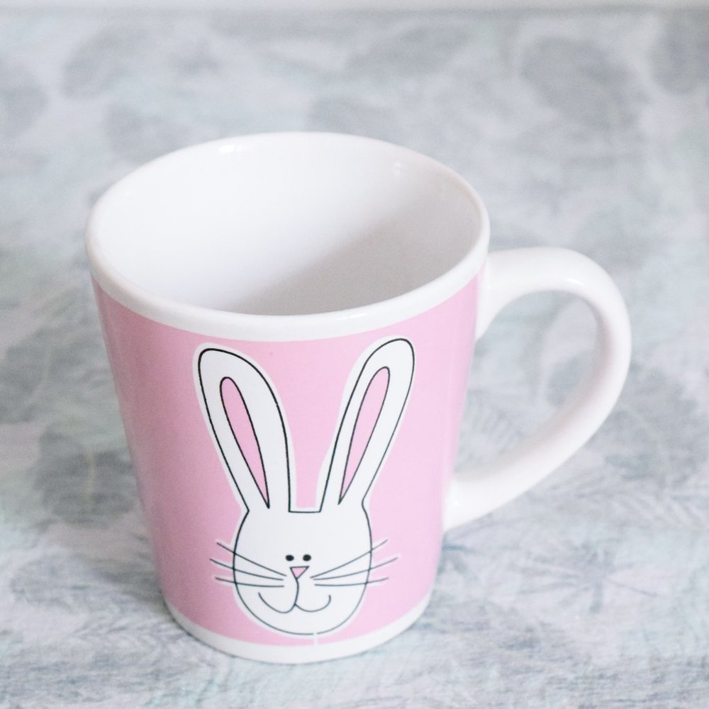 Pink Easter Bunny Rabbit Ceramic Mug